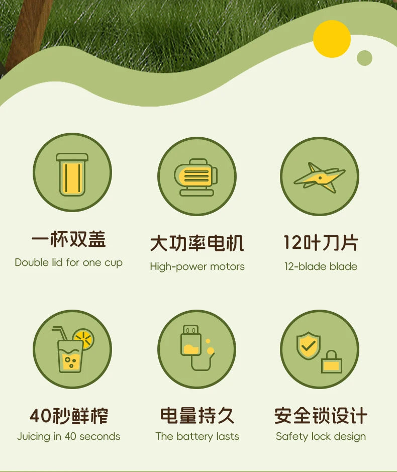 JuiceCup Pro 12-Blade Portable Blender