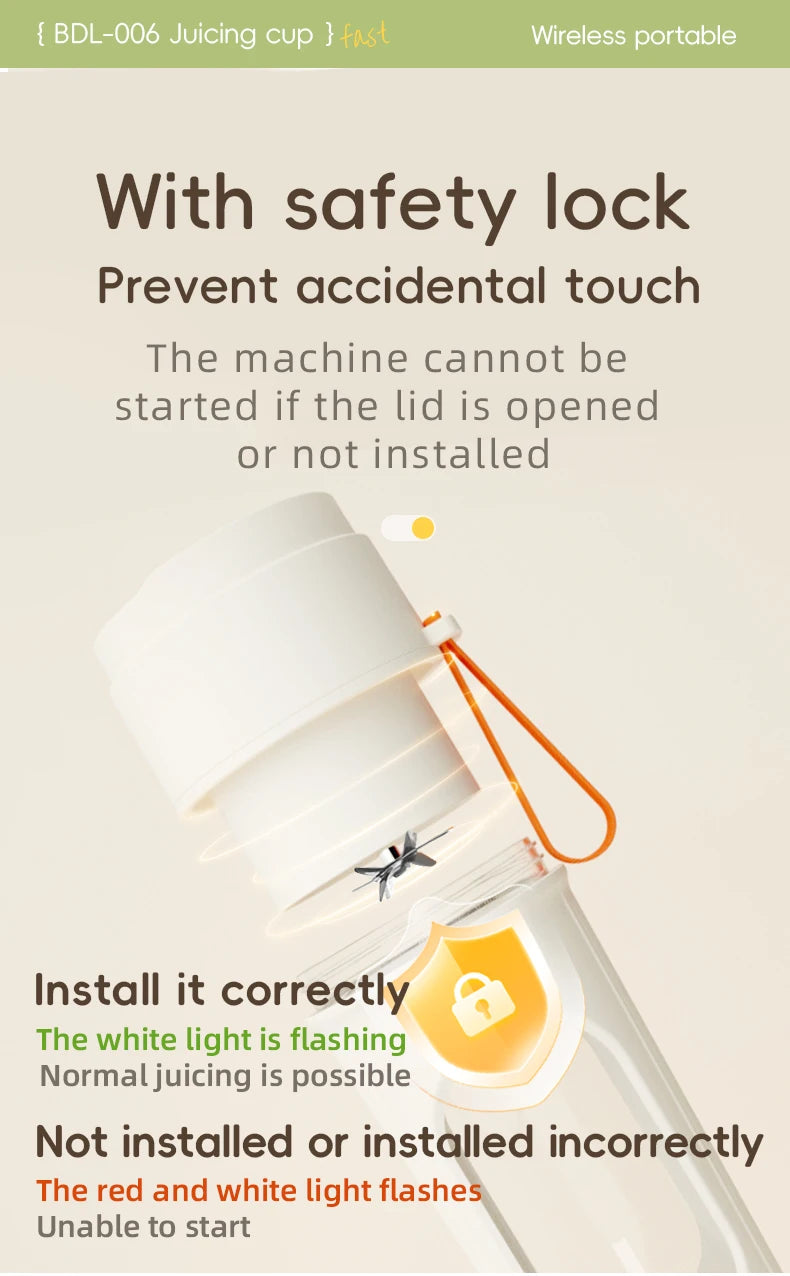 JuiceCup Pro 12-Blade Portable Blender