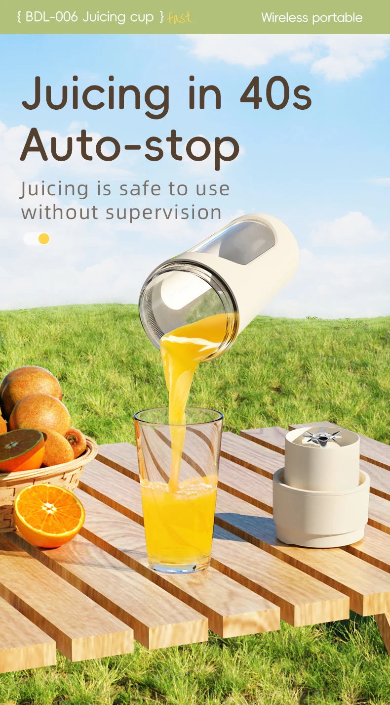 JuiceCup Pro 12-Blade Portable Blender