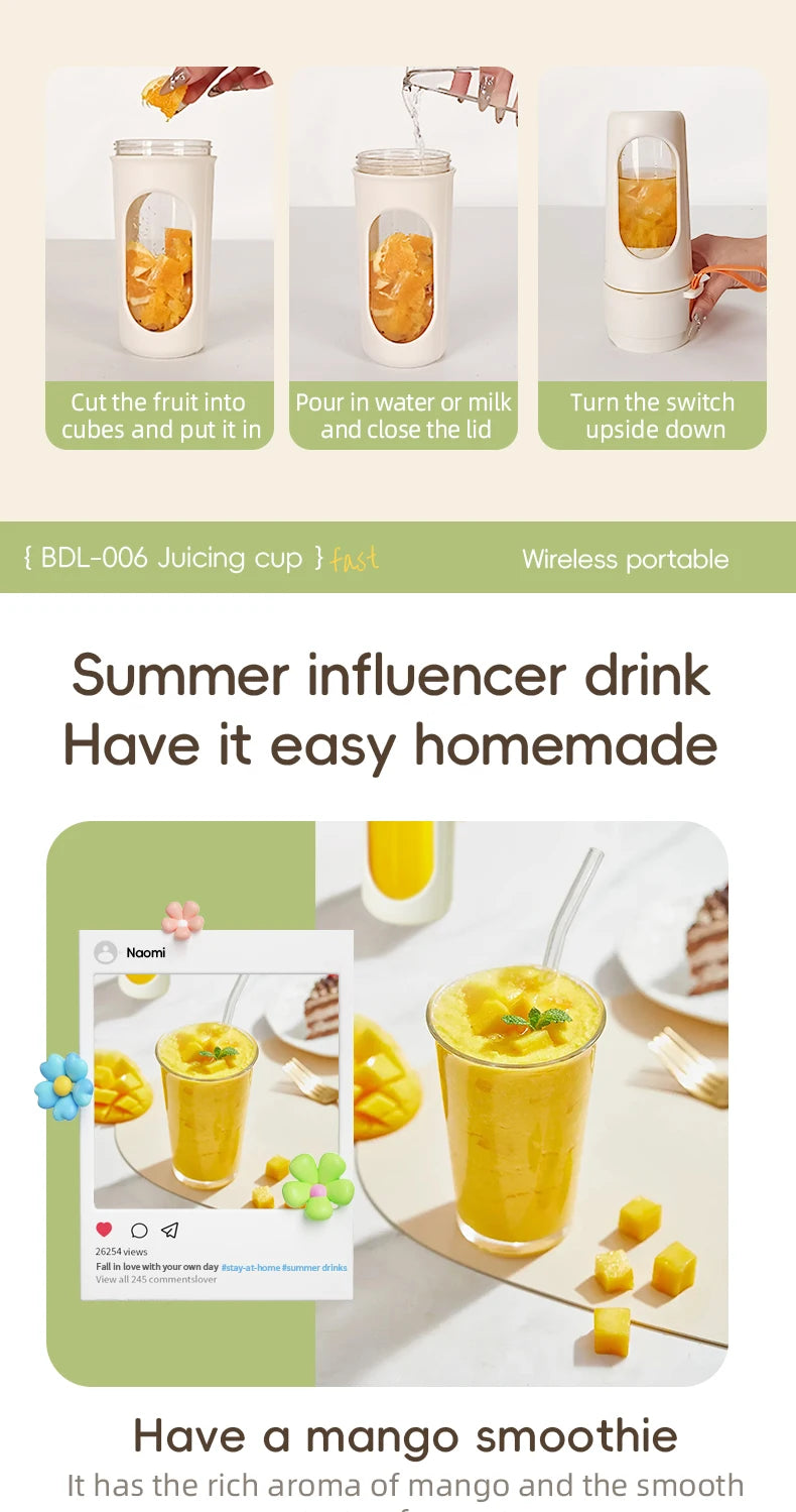 JuiceCup Pro 12-Blade Portable Blender